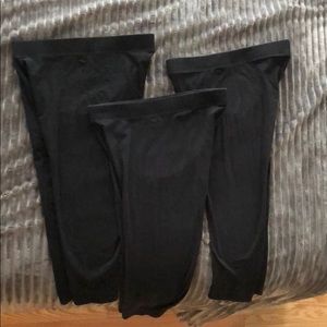 3 pink crop leggings